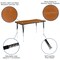 Flash Furniture Rectangle 28 W, 47.5 L, 30.25 H, Chrome, Laminate, Particleboard, Steel, Wood Grain XU-A3048-CON-OAK-T-A-GG - alternate 8